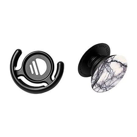 PopSockets Grip: White Marble & Mount Combo