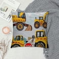 thumbnail image 2 of Throw Pillow Cover Cartoon Construction Crew Vehicles Truck Chevron Sign Equipment Square Decorative Throw Pillow Cushion Case for Home Couch Living Room Bed Sofa Car  Pillowcase, 2 of 5