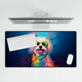 thumbnail image 4 of Hippie Maltese Portrait oil painting Watercolor Tie-dye Vintage Desk Mat Full Keyboard Mouse Pad Maltese Dog Lover Gifts Idea Large Mousepad - 00015, 4 of 5