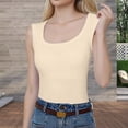 thumbnail image 2 of DHFJKG Womens Tank Top Basic Tee Undershirt Sleeveless Workout Yoga Shirt Athletic Gym Solid Color Versatile Tops, 2 of 4