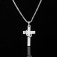 thumbnail image 1 of Collar de cruz de moda, diseño de nicho de lujo ligero para hombres, estudiantes de hip hop, estilo europeo y americano, joyería para parejas, simple, 1 of 6