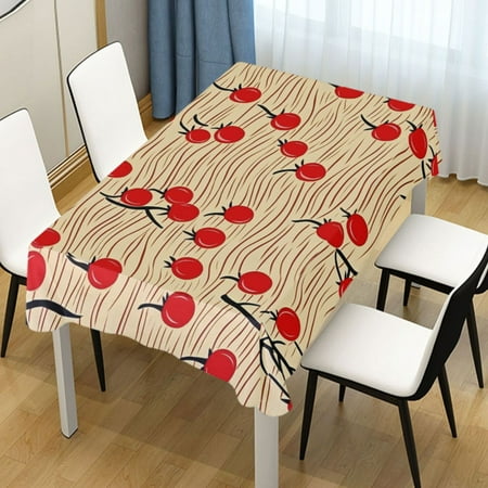 

ALAZA Cherry Wave Pattern Rectangle Tablecloth Tablecover Dinning Table Cloth 54 x54