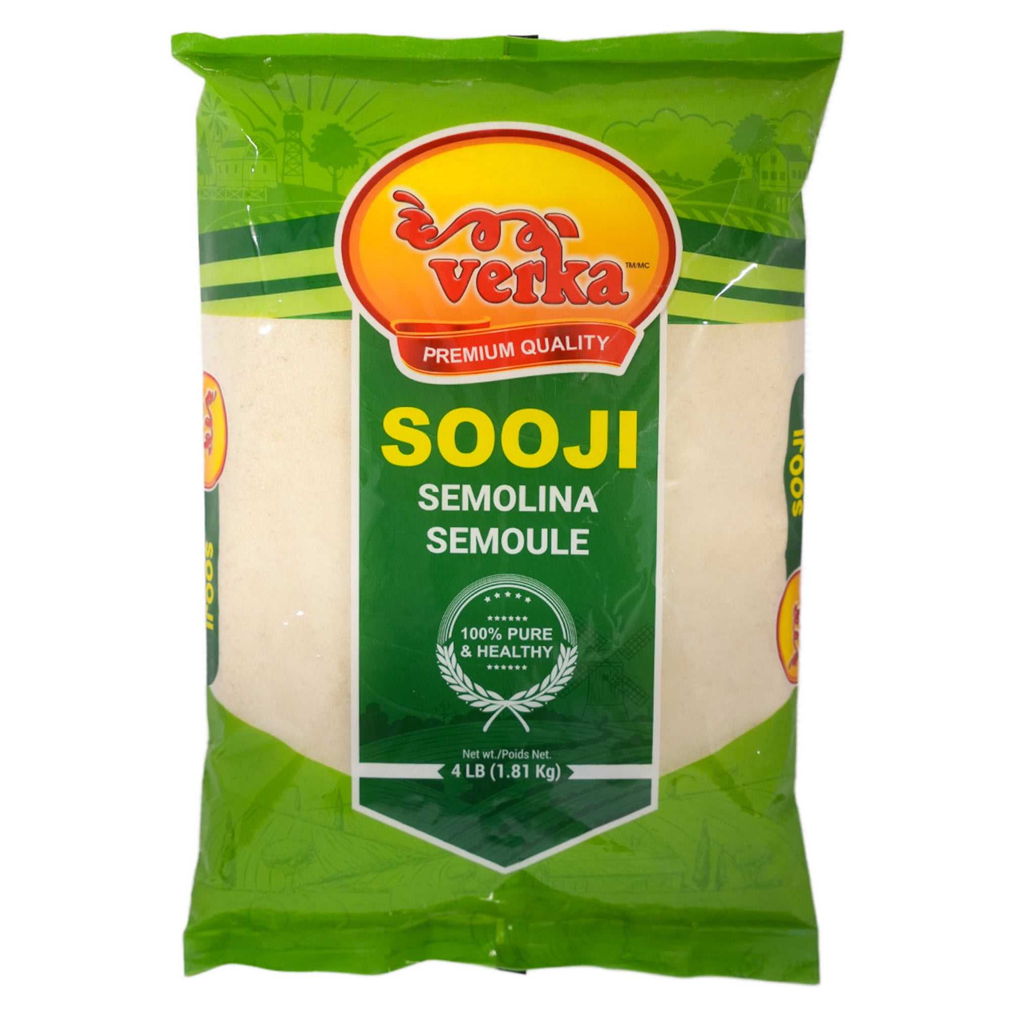 Verka Coarse Semolina (Sooji) Flour, 4lbs