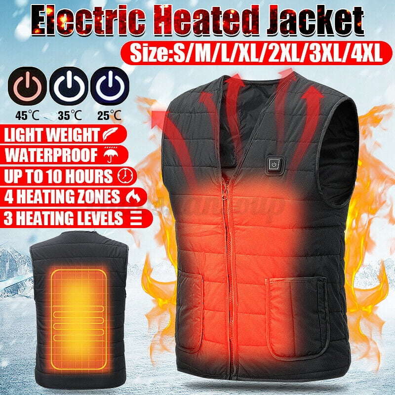 Unisex Heated Vest, Lightweight USB Electric Heated Jacket with 3