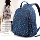 thumbnail image 3 of Mochila para mujer Mochila de nailon con diseño floral de gran capacidad para mujer Mochila informal para estudiantes de secundaria, 3 of 6