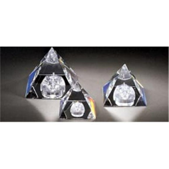 Asfour Crystal 52-45 1,88 L x 1,69 H. Pyramide de Cristal - Figurines Égyptiennes Roi Tut