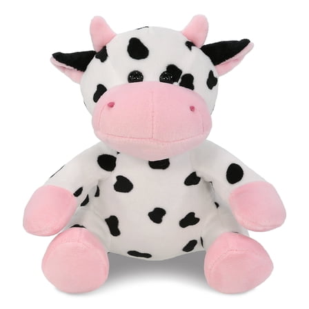 DolliBu Cow Plush - Super Soft Stuffed Animal Cow, Cute Realistic Stuffed Animal Toy for Boys and Girls, Adorable Plush Toy Gift for Baby, Kids, and Adults - 8 Inches