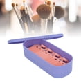 thumbnail image 1 of Caja De Alfombrilla Limpiadora De Brochas De Maquillaje De Silicona 3 En 1, Organizador De Herramientas De Limpieza De Brochas Cosméticas Con 8 Cepillos Para Limpieza,, 1 of 7