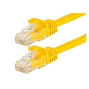 Monoprice Flexboot Cat6 Ethernet Patch Cable - Network Internet Cord - RJ45, Stranded, 550Mhz, UTP, Pure Bare Copper Wire, 24AWG, 7ft, Yellow