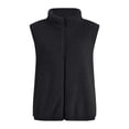 thumbnail image 5 of ClodeEU Women's Stand Collar Zip Up Fleece Vest,Sleeveless Sherpa Gilet Casual Warm Waistcoat With Pockets ,Women's Plus L, 5 of 9