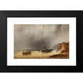 thumbnail image 2 of Josef Carl Berthold Püttner 14x10 Black Modern Framed Museum Art Print Titled - Steamship in Distress at Sea by a Rocky Coast, 2 of 5