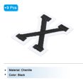 thumbnail image 3 of Uxcell Letters X Patches Black Iron-On Letters X Patch Sew Sew Embroidered Applique Patches for Clothing ,Pack of 9, 3 of 6