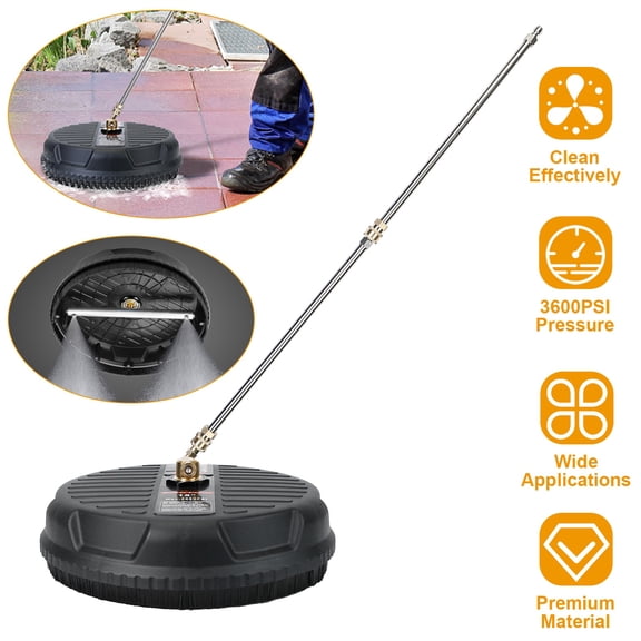 iMounTEK 4000PSI 15" High Pressure Washer Driveway Deck Path Surface Cleaner Wash Broom Tool