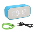 thumbnail image 3 of Reloj Despertador Digital Dual ANGGREK Estilo Espejo con Altavoz 45 Mm brillo 3 niveles, 3 of 5