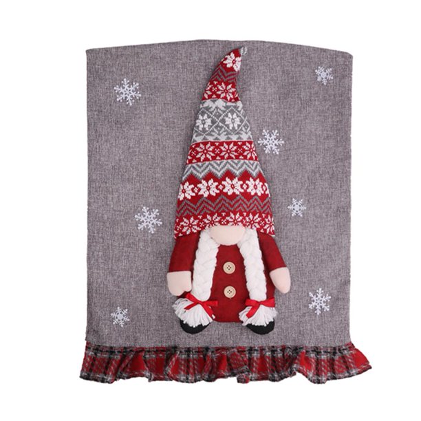 Decoración de la silla antideslizante de la cubierta trasera de la silla navideña para el festival navideño (B) Tmvgtek Para estrenar