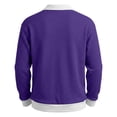 thumbnail image 5 of Men's Retro Long Sleeve Pullover, Fake Two Piece Collar Design With Waffle Fabric, Loose Solid Tone, Outdoor Daily Shirt For Male, 5 of 8