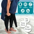 thumbnail image 4 of SUN CUBE Surf Poncho Changing Robe with Hood, Quick Dry Microfiber Wetsuit Changing Towel for Surfing Beach Swim Outdoor Sports Men, Absorbent Wearable Towel Cover Up with Pocket, Navy Blue, 4 of 7