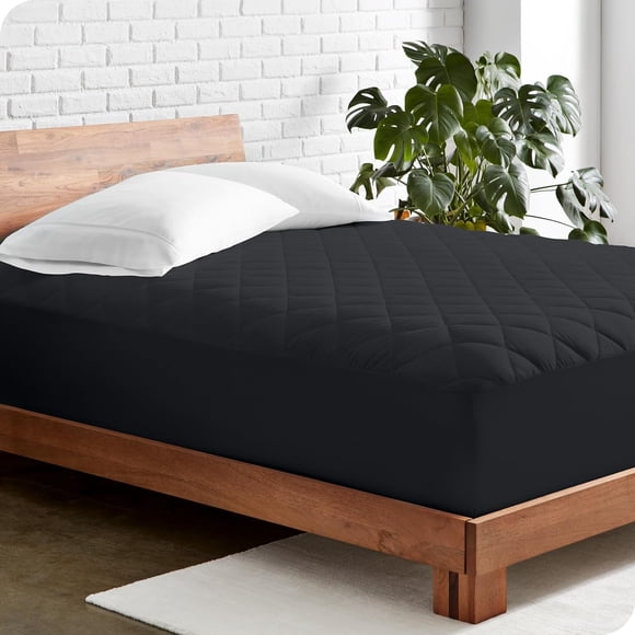 Amorosa Cubre Colchón Hipoalergénico, Grueso y Elástico. Fácil de Limpiar y Duradero. Suave y Cómodo, Protege tu Colchón (Matrimonial, Negro 135*190*40CM)
