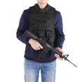 thumbnail image 3 of Chaleco táctico militar cuatro en uno, chaleco protector de asalto de combate de Paintball de nailon BK, 3 of 10
