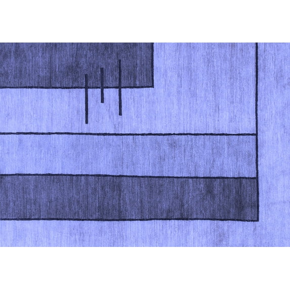 Ahgly Company Indoor Rectangle Abstract Blue Modern Area Rugs, 5' x 8'