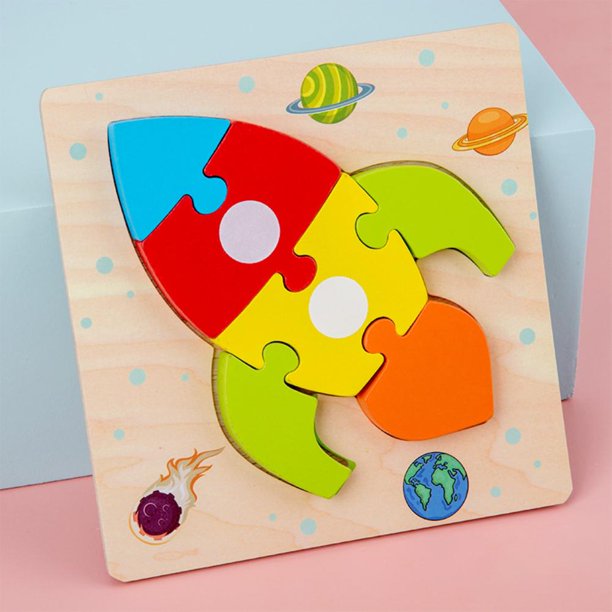 Tablero De Rompecabezas Para Niños, Juguetes Educativos De Madera Con Revestimiento Impermeable, Juguete De Rompecabezas De Madera 3D Para Bebés De 2 A 5 Años Inevent FN007033-27