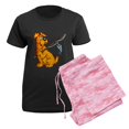 thumbnail image 5 of CafePress - Fishing Cartoon Dog Women's Dark Pajamas - Women's Short Sleeve Print T-Shirt and Pants Dark Cotton Pajama Set, 5 of 7