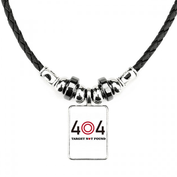 Bull Eye Miss Target Aim Art Deco Fashion Necklace Jewelry Torque Leather Rope Pendant
