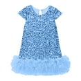 thumbnail image 2 of XIMIN Toddler Girls Sequin Party Dress Sparkly Gown Dresses Formal Birthday Special Occasion Fancy Pageant Dresses Kids A-Line Formal Birthday Dress, 2 of 7