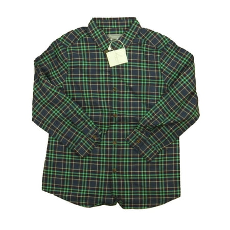 

Pre-owned Bonpoint Boys Blue | Green Plaid Button Down Long Sleeve size: 3T