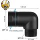 thumbnail image 4 of Hand Shower Elbow Adapter For 90 Degree Shower Arm Matte Black, 4 of 5