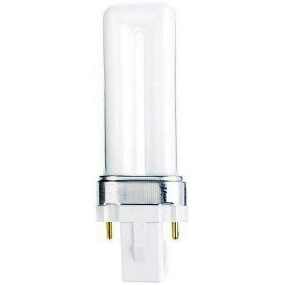 Pack of 10 Satco S8302, 2700K 7-Watt G23 Base T4 Twin 2-Pin Tube for Magnetic Ballasts, Compact Fluorescent Bulb