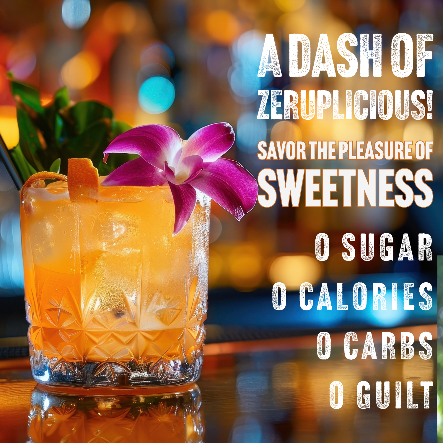 Zerup Zero Sugar Exotic Fruits Sugar-Free, Zero Calories Pack of 4 33.8 Oz (1L)