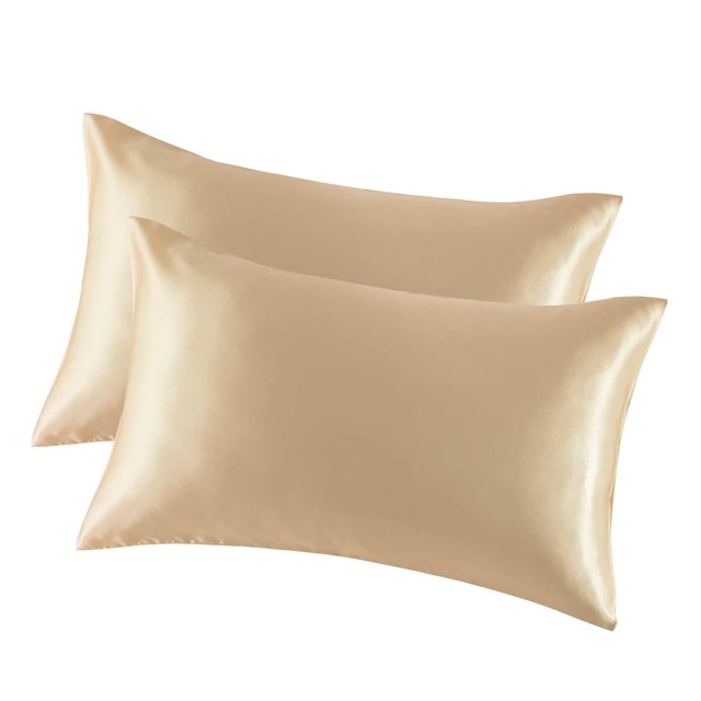 Ounissouiy Spencer Juego de 2 Fundas de Almohada de Seda para Cabello y Piel Funda de Almohada Natural Fundas de Almohada de Satén con Cierre de Sobre para Juegos de cama tres