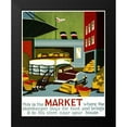 thumbnail image 2 of Vintage Apple Collection 12x14 Black Modern Framed Museum Art Print Titled - Market, 2 of 5