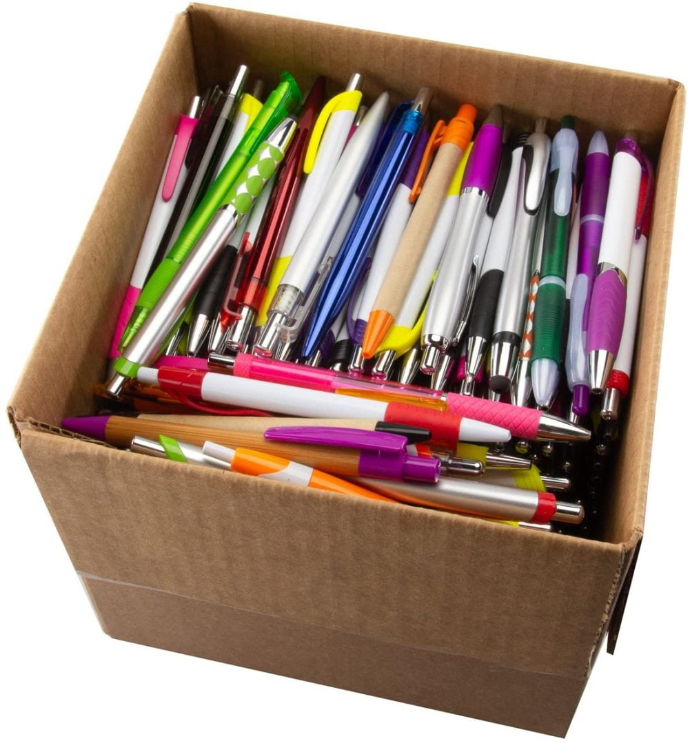 Office Supplies (5 Pound Box, Approx. 200-250 Pens) Retractable Ballpoint  Pens Black Bulk Click Assorted Point Ink Pen Plastic Metal Lot - Walmart.com