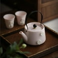 thumbnail image 3 of Tea Cup Set Pink Flowers Tea Cup Ceramic Tea Pot And Cup Set Tea Plate Chinese Kung Fu Tea Set Teapot Gaiwan Teacup One Pot And Two Cups Teapots & Coffee Servers Travel Tea Set, 3 of 5
