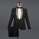 thumbnail image 1 of Disfraz de hombre adulto con cuello alto y lentejuelas, disfraz de cantante, presentador, coro de escenario, traje de hombre, 1 of 5
