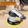 thumbnail image 2 of Garosa AT-780 5 /4  Air Random Orbital Sander Round Polisher Pneumatic Hand Sanding Tool, Sander, Round Sander, 2 of 8