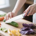 thumbnail image 5 of MDHAND 9-Piece Blue Gradient Handle Knife Set, 5 Stainless Steel Knives with Block, Sharpening Rod, Scissors and Peeler, for Home Kitchen, 5 of 8