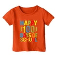 thumbnail image 3 of WMQPNNS 100 Days of School Shirt for Unisex Kids Boys Summer Tops for Girls 4t Casual Short Sleeve Basic Tops Crewneck Graphic Tees Girls Outfits(Size 8-9 Years,Orange), 3 of 4