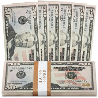 American Art Classics Pack of 50 - Traditional Million Dollar Bills - Not  Real Currency