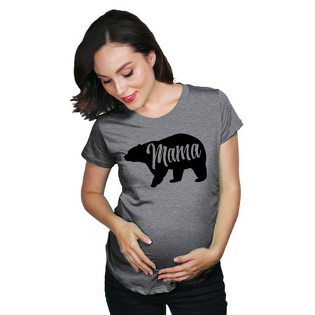 Maternity Mama Bear Funny Pregnancy Tshirt Novelty Gift Wild Animal Family