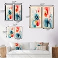 thumbnail image 4 of Designart "Blossoming Energy Retro Minimal Flower VI" Abstract Painting Framed Wall Art Set Of 2 - Modern Blue Framed Wall Art Set Of 2, 4 of 6