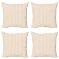 thumbnail image 1 of Ambesonne Geometric Throw Pillow Cover 4 Pack, Abstract Vertical Waves, 20", Peach Pale Peach White, 1 of 2