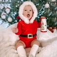 thumbnail image 3 of SYNPOS 0-24M Toddler Baby Boy Girl Christmas Outfits Velvet Fall Santa Claus Cosplay Romper Bodysuit, 3 of 12