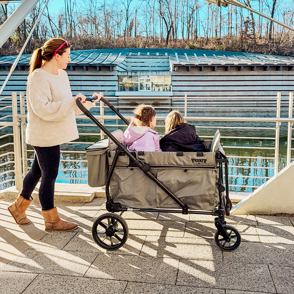 Keenz VIVA 2-Passenger Stroller Wagon – Compact Power for City Life | Green