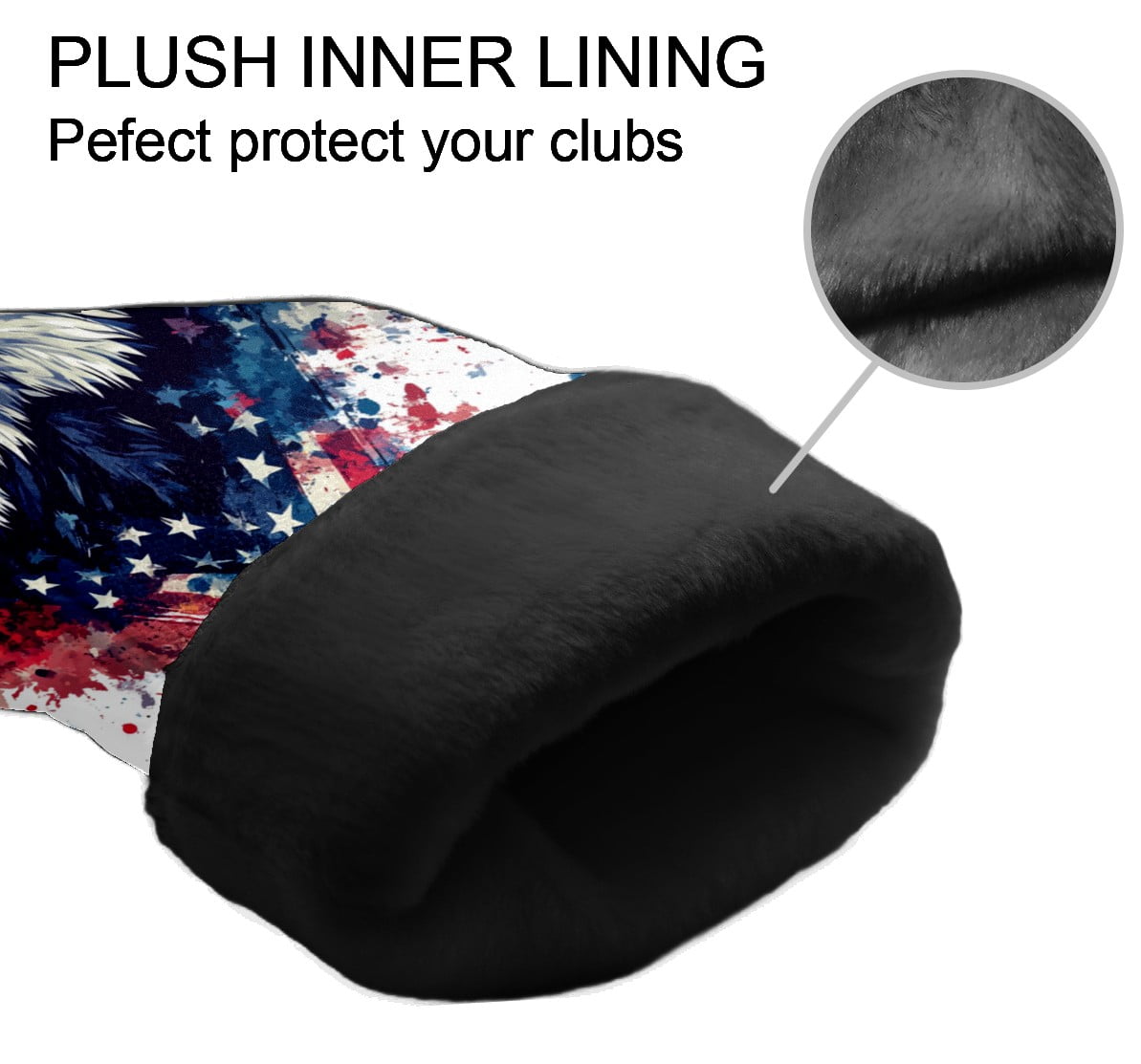 Golf Club Covers PU Leather Waterproof Head Covers for Fairway Woods Hybrids