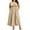 01 Khaki, variant on Fewfanhot Dresses for Women 2026 Summer Petal Short Sleeve Dress Casual Loose Flowy Long Sundress with Pockets