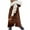 Brown, variant on Uaswgudfs Women's Long Puffer Vest with Removable Faux Fur Hood, Side Zipper Sleeveless Winter Jacket with Pockets - Casual Outerwear Brown 2XL