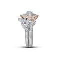 thumbnail image 2 of 14kt Two-tone Gold Round Diamond Bridal Wedding Ring Band Set 2 Cttw, 2 of 2